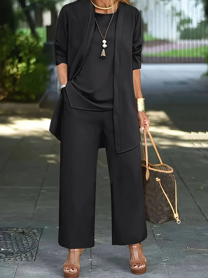 Elegant Ladies Outfit – Three-Piece Festive Ensemble for Special Occasions - Image 3