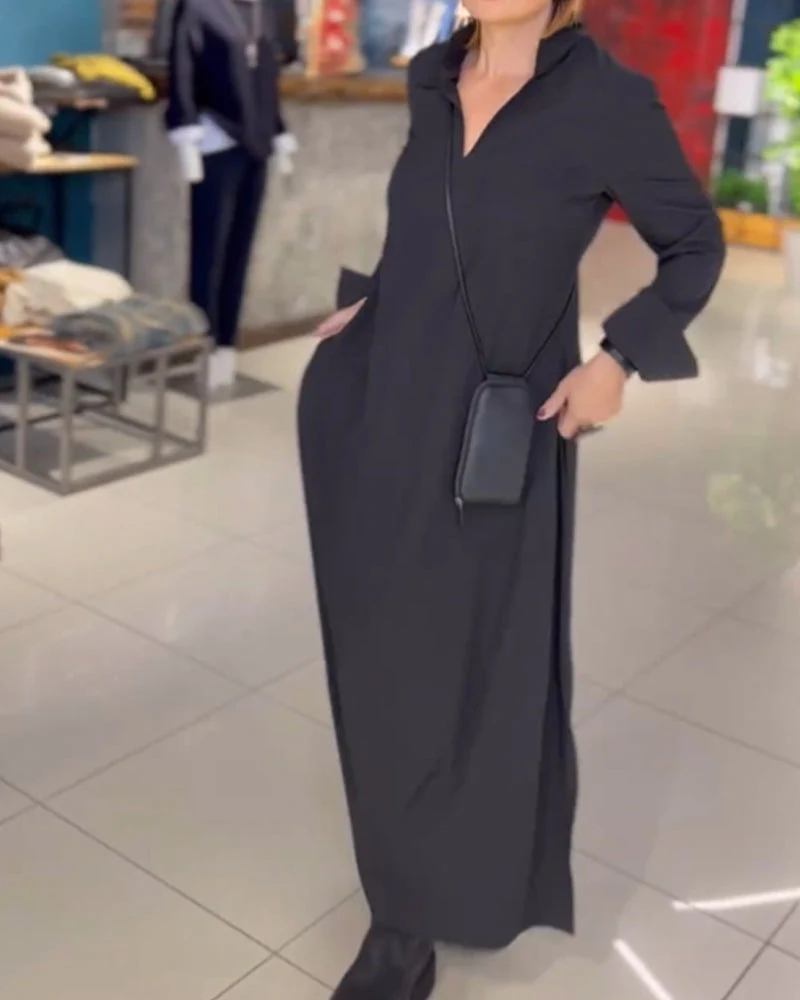 Elegant Long Dress for Women – Loose Fit with Side Split for Special Occasions - Image 2