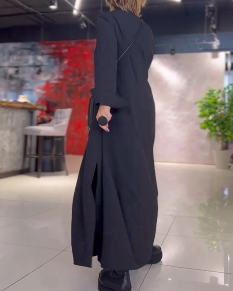 Elegant Long Dress for Women – Loose Fit with Side Split for Special Occasions - Image 3