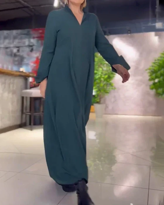 Elegant Long Dress for Women – Loose Fit with Side Split for Special Occasions - Image 5