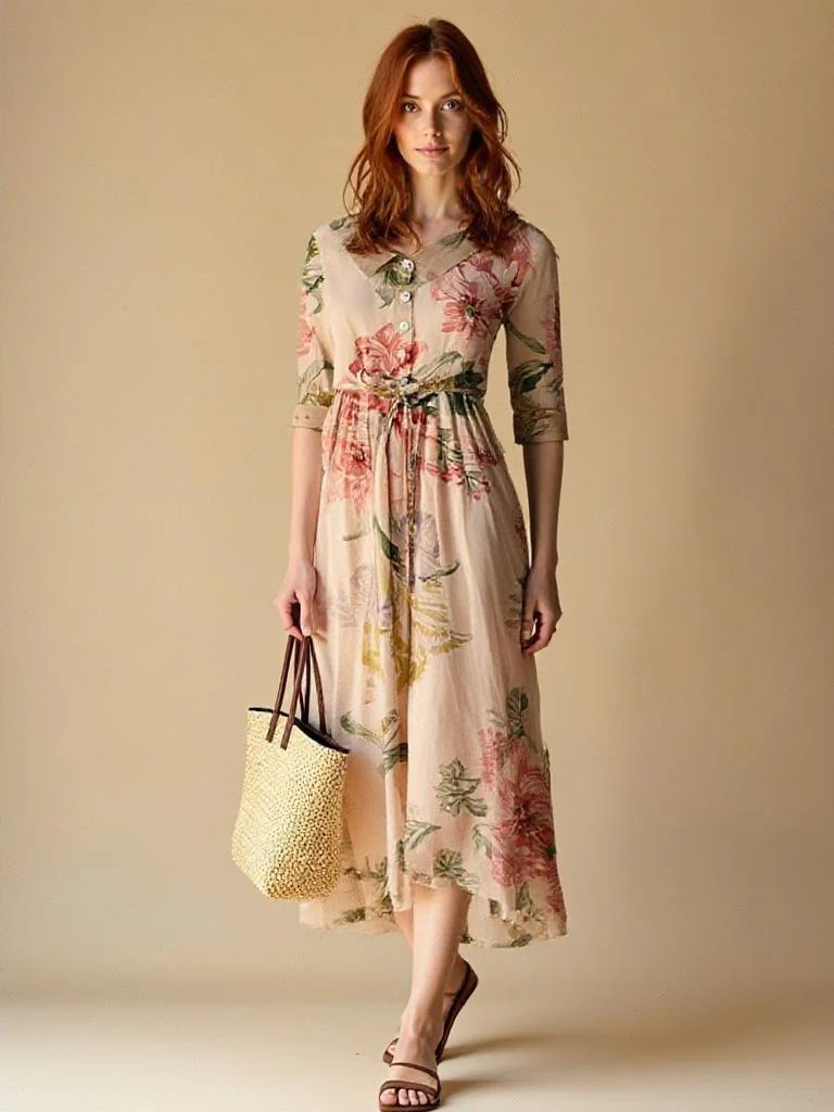 Floral Lace Dress – Elegant Vintage Style for Special Occasions