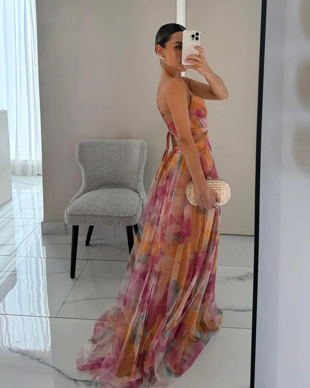 Floral Print Dress – Elegant Special Occasion Dress for Women - Image 3