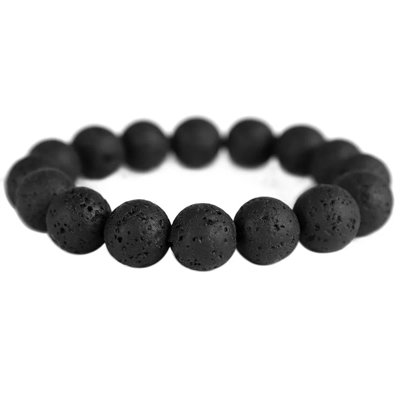 Healing Bracelet Lava Stone – Tiger's Eye and Ebony for Stress Relief - Image 11