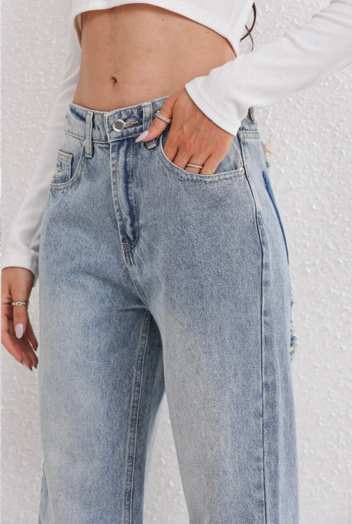 High Waist Ripped Jeans Women – Stylish Slim Fit Denim for Casual Wear - Image 5
