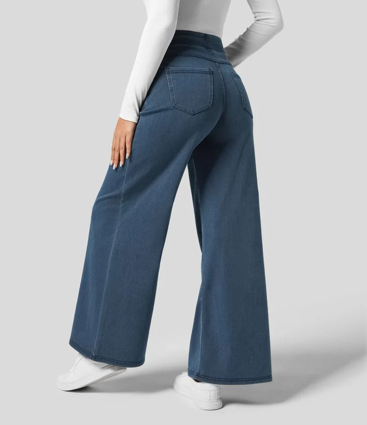 High Waist Stretch Pants Women – Comfy Casual Trousers with Elastic Fit - Image 2