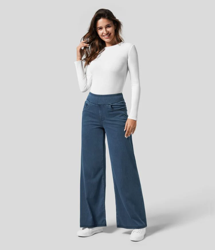 High Waist Stretch Pants Women – Comfy Casual Trousers with Elastic Fit - Image 5