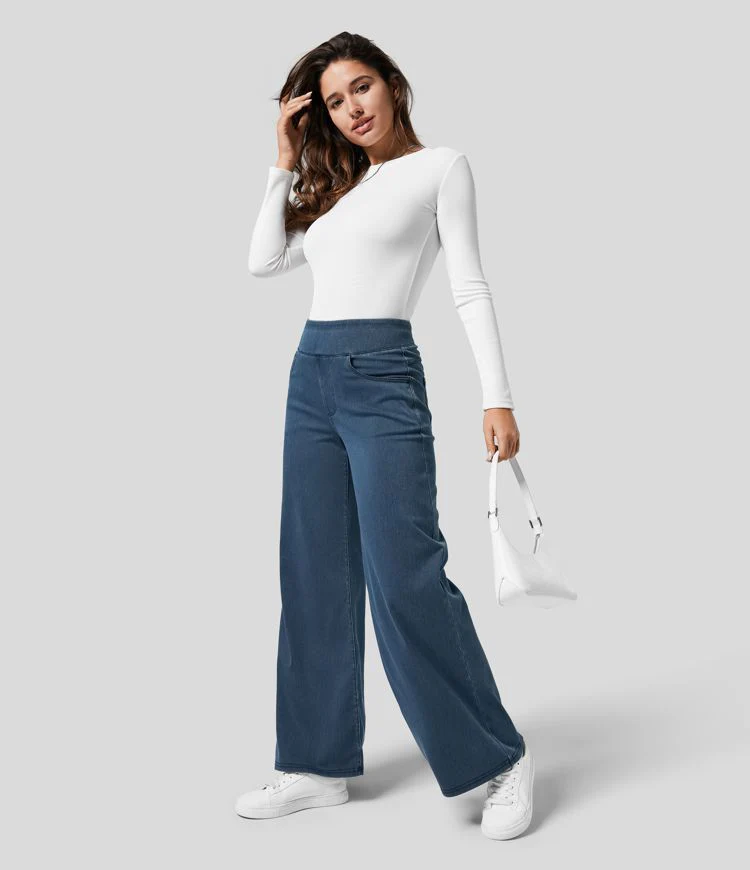 High Waist Stretch Pants Women – Comfy Casual Trousers with Elastic Fit - Image 6