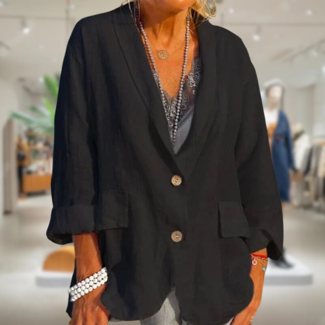 Linen Blazer Women – Lightweight Elegant Summer Jacket - Image 4