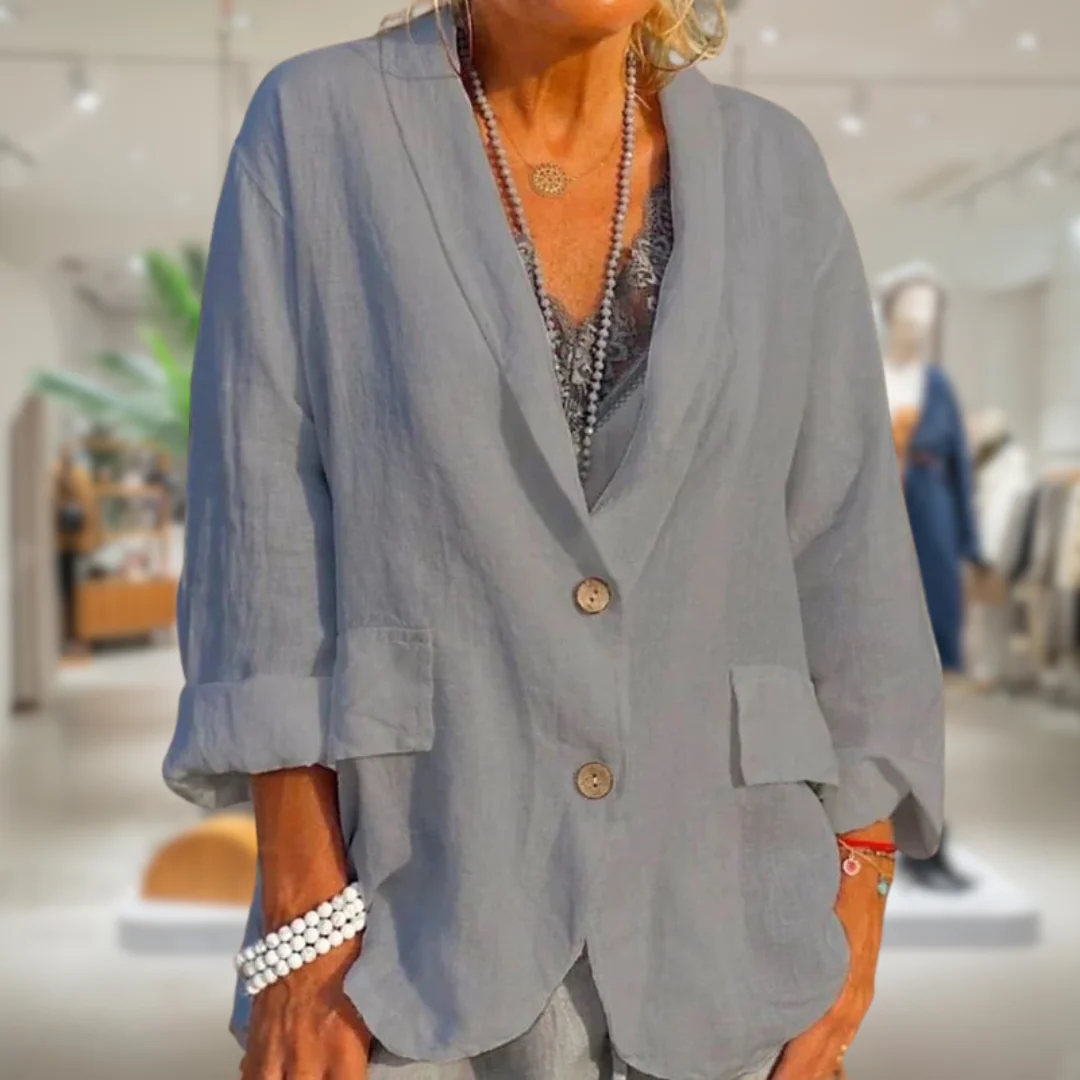 Linen Blazer Women – Lightweight Elegant Summer Jacket - Image 5