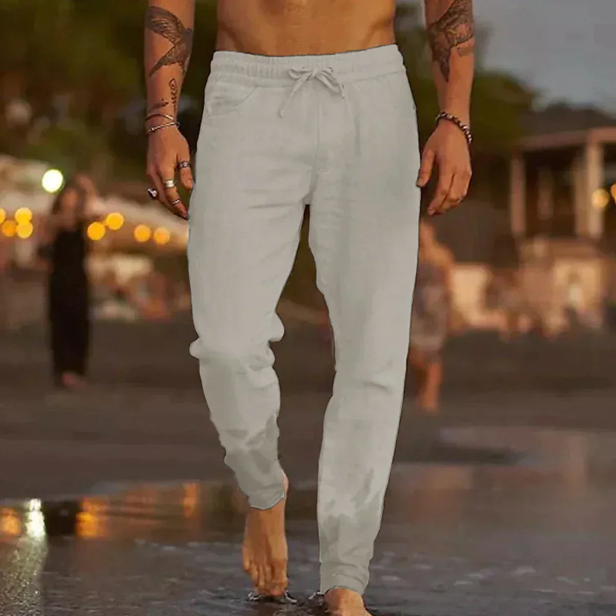 Linen Pants Men – Casual Comfortable Stylish Trousers for Everyday Wear - Image 3