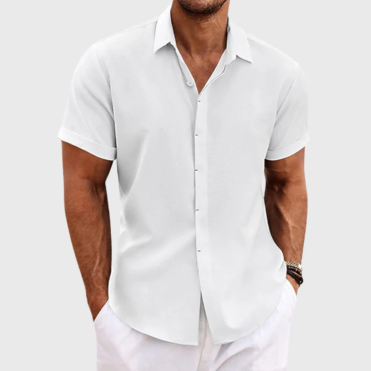 Linen Shirt Men – Short Sleeve Casual Summer Top