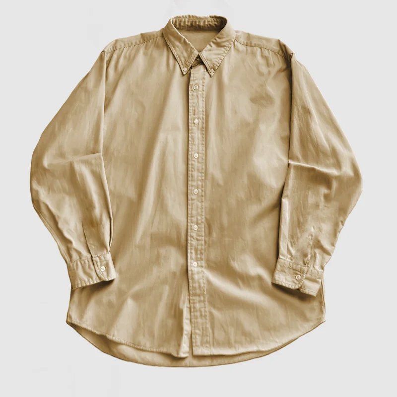 Men's Casual Long Sleeve Shirt – Vintage Wash Lightweight Button-Up - Image 12