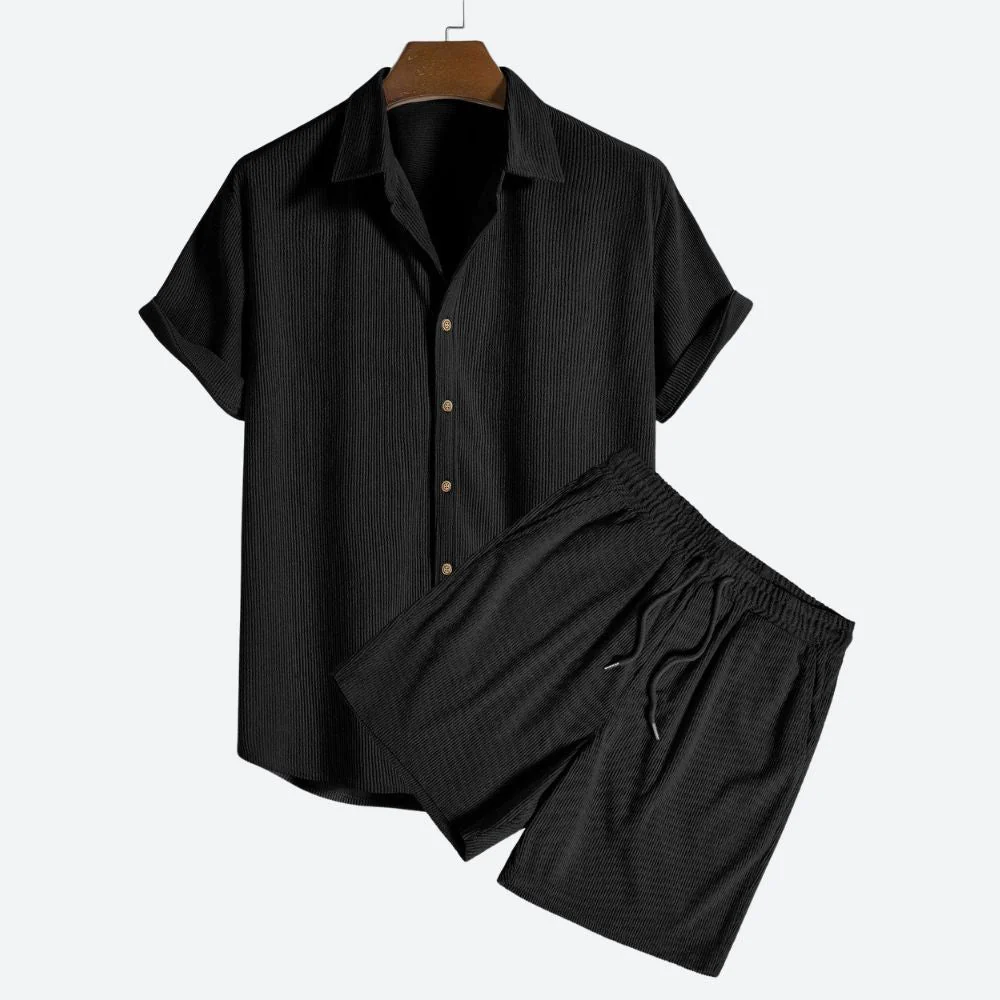 Men's Corduroy Shirt Set – Casual Summer Outfits Stylish and Comfortable - Image 3