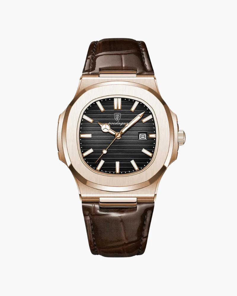 Men's Leather Watch – Genuine Durable Stylish Design - Image 3