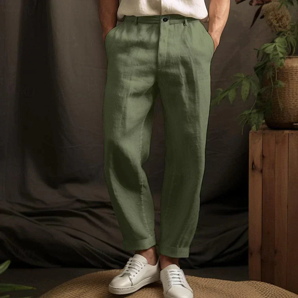 Men's Linen Pants – Breathable Relaxed Fit for Summer - Image 4