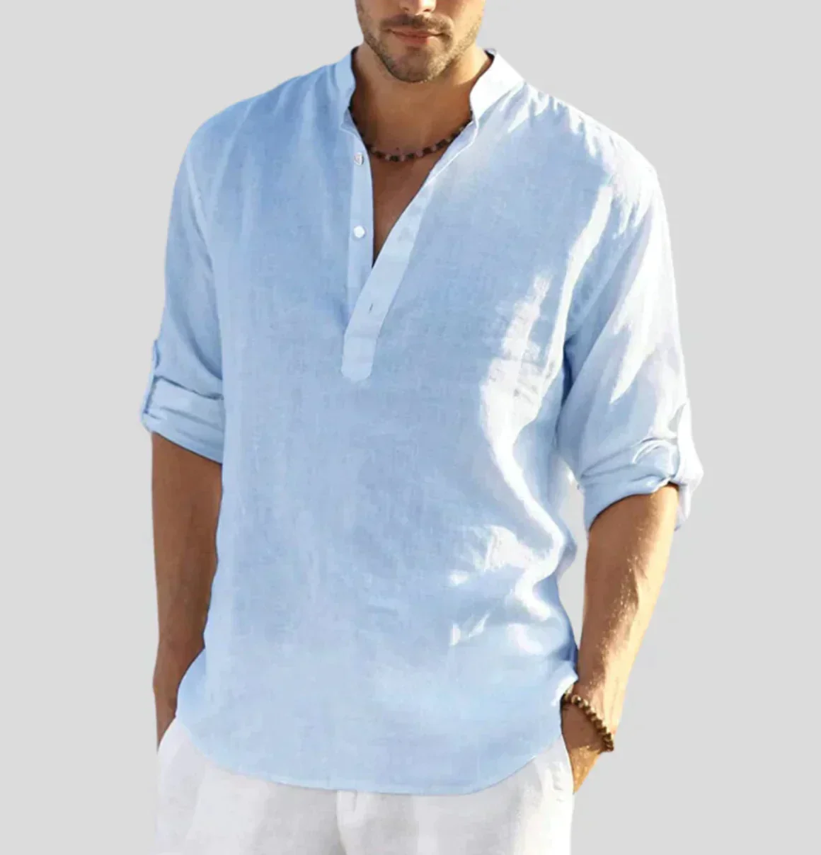 Men's Linen Shirt – Stylish Summer Casual Wear for Special Occasions - Image 3