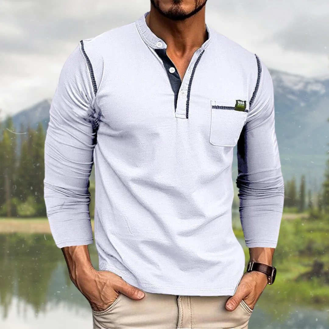 Men's Polo Shirt – Casual Long Sleeve Comfortable Style - Image 4