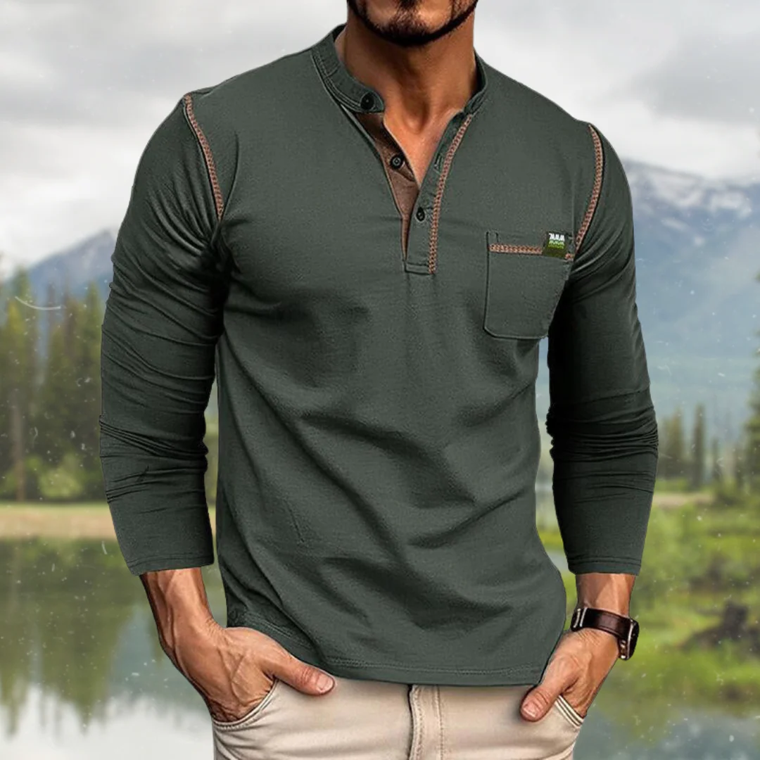 Men's Polo Shirt – Casual Long Sleeve Comfortable Style - Image 5