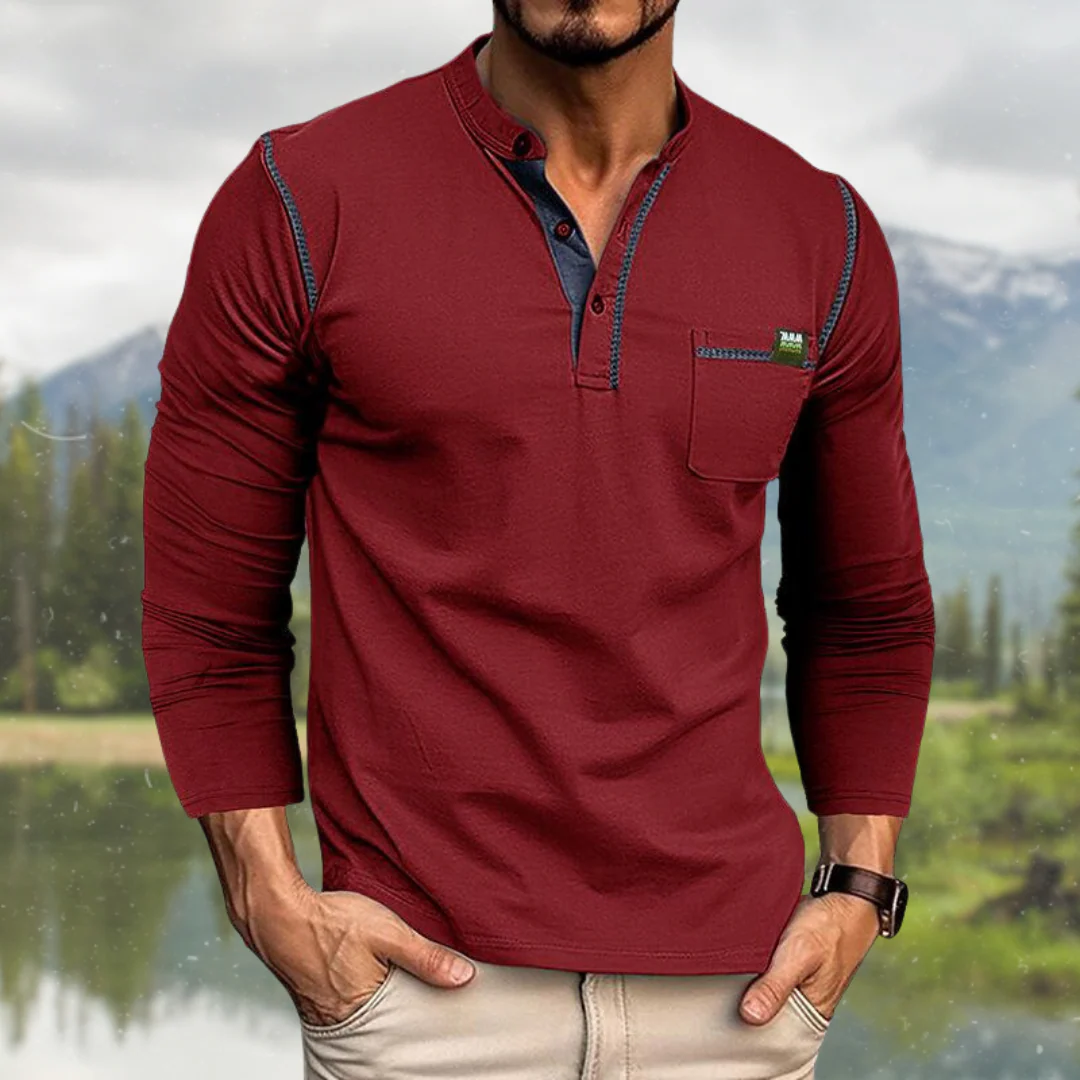 Men's Polo Shirt – Casual Long Sleeve Comfortable Style - Image 6