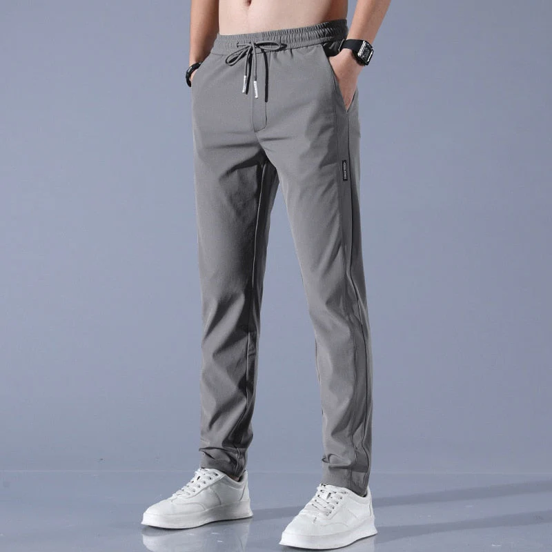 Men's Stretch Pants – Lightweight Quick-Dry Elastic Waist Casual Trousers - Image 2