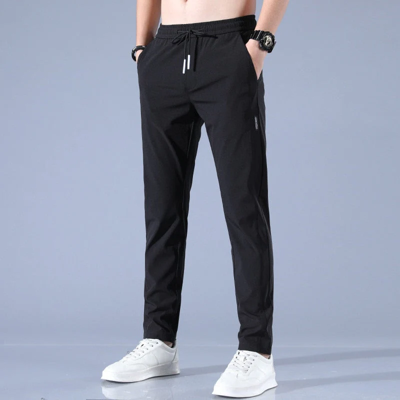 Men's Stretch Pants – Lightweight Quick-Dry Elastic Waist Casual Trousers - Image 3