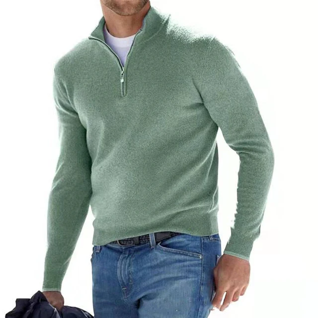 Merino Wool Sweater Women – Stylish V-neck with Zipper, Warm and Cozy - Image 5