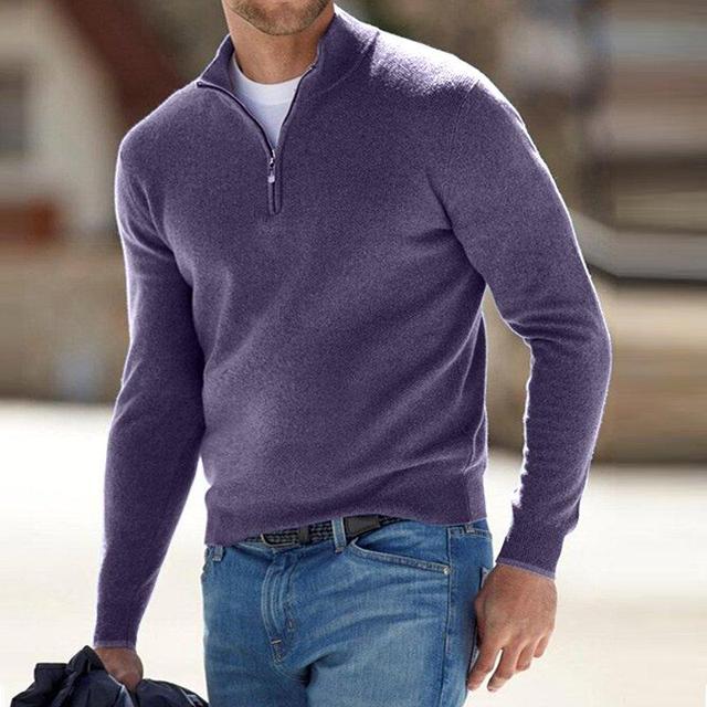 Merino Wool Sweater Women – Stylish V-neck with Zipper, Warm and Cozy - Image 8