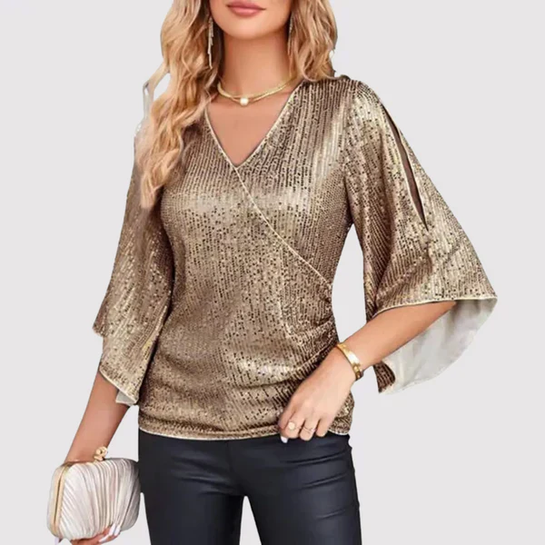 Shiny Top Women – Glitter Evening Wear for Festive Occasions - Image 2