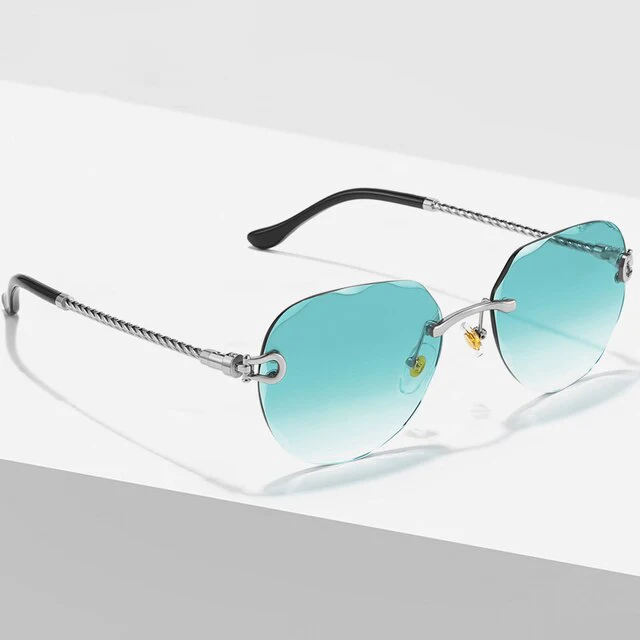 Sunglasses Unisex – Colored Lenses Gold Frame UV400 Protection - Image 13