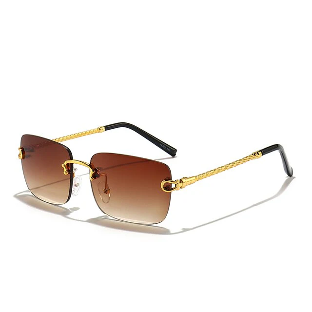 Sunglasses Unisex – Colored Lenses Gold Frame UV400 Protection - Image 15