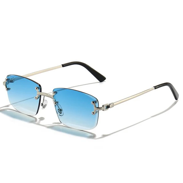 Sunglasses Unisex – Colored Lenses Gold Frame UV400 Protection - Image 2