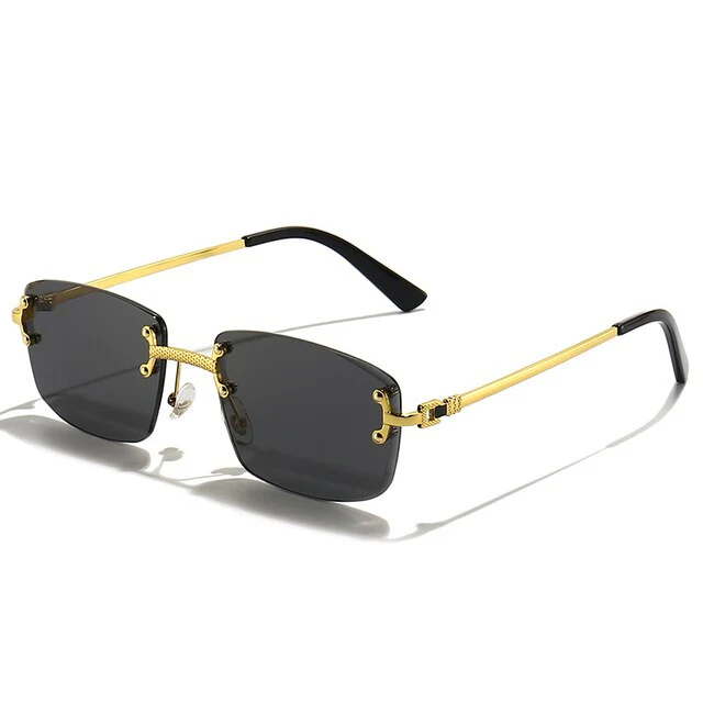 Sunglasses Unisex – Colored Lenses Gold Frame UV400 Protection - Image 3