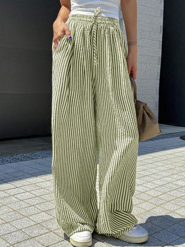 Striped Drawstring Trousers - Image 3