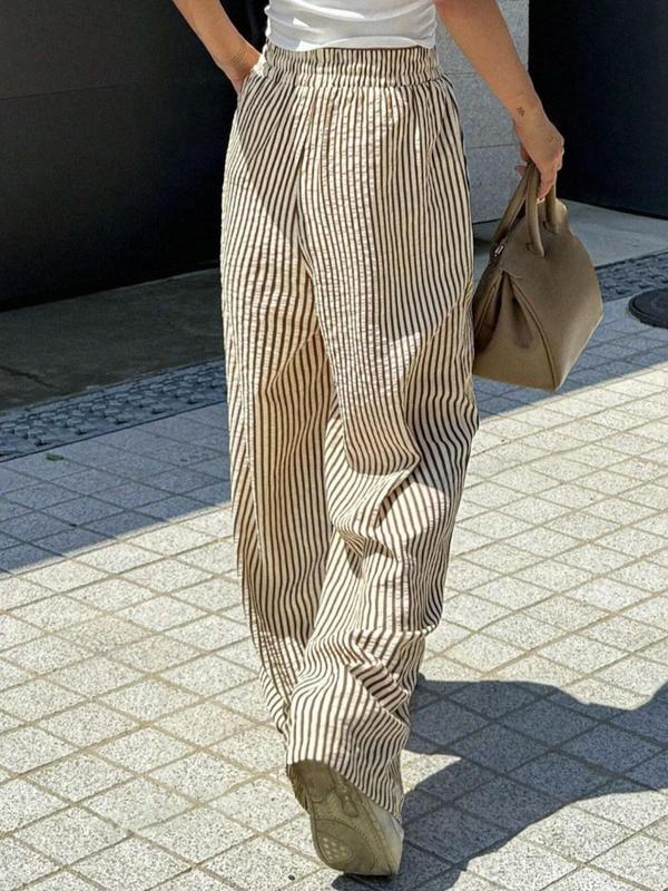 Striped Drawstring Trousers - Image 4