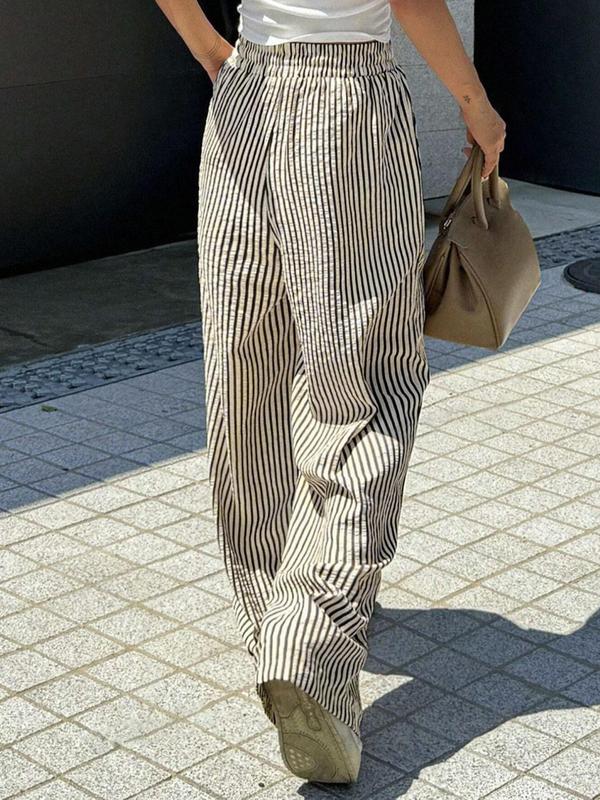 Striped Drawstring Trousers - Image 8