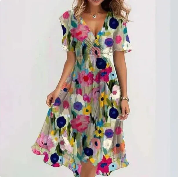 V-Neck Dress Women – Elegant Casual & Festive Dress - Image 6