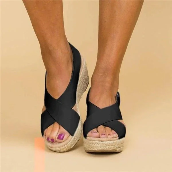 Wedge Sandals Women – Elegant Canvas Espadrilles for Summer - Image 2