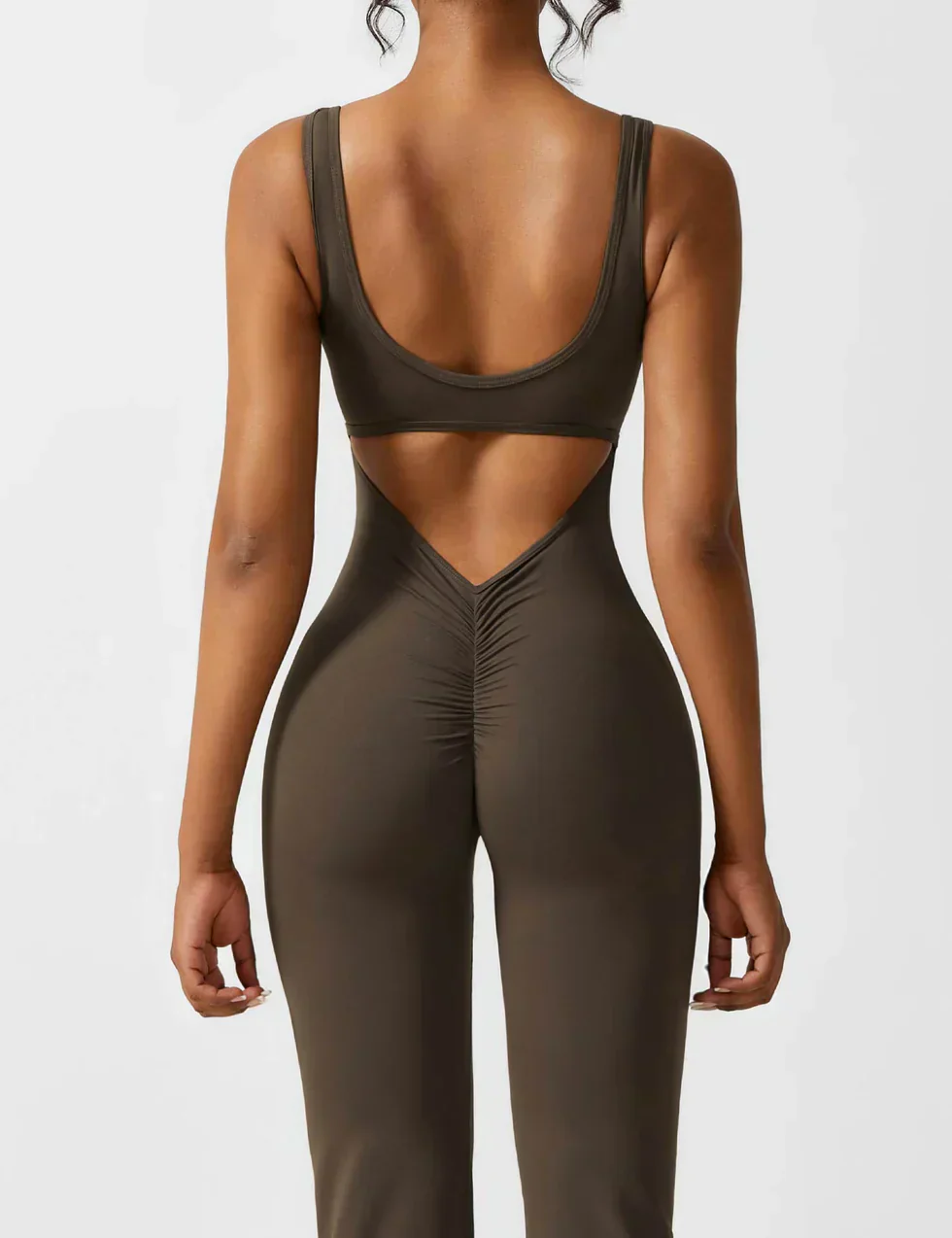 Women's Jumpsuit – Elegant Flared V-back Party Outfit - Image 11