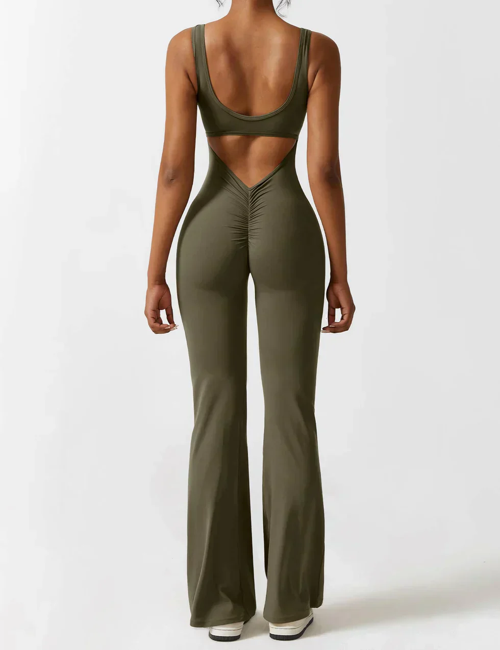 Women's Jumpsuit – Elegant Flared V-back Party Outfit - Image 19