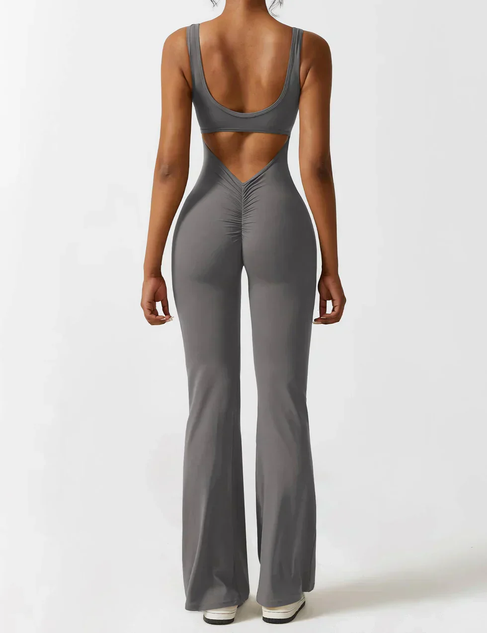 Women's Jumpsuit – Elegant Flared V-back Party Outfit - Image 25