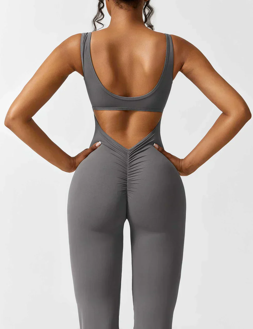 Women's Jumpsuit – Elegant Flared V-back Party Outfit - Image 29