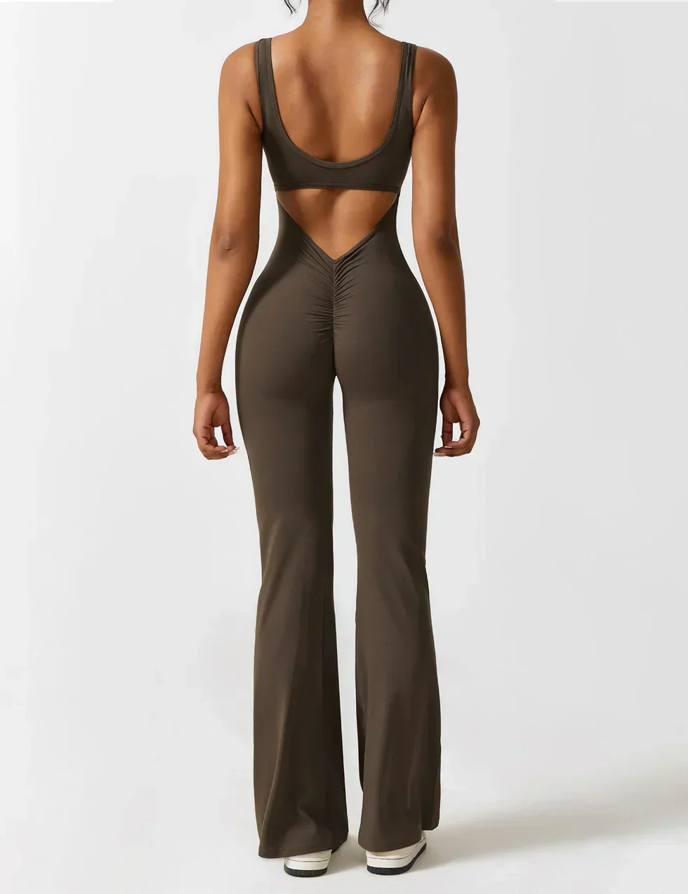 Women's Jumpsuit – Elegant Flared V-back Party Outfit - Image 7