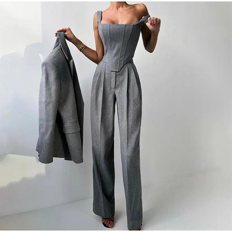 Women's Pantsuit – Elegant Tailored Fit, Luxurious Fabric for Work & Parties - Image 2