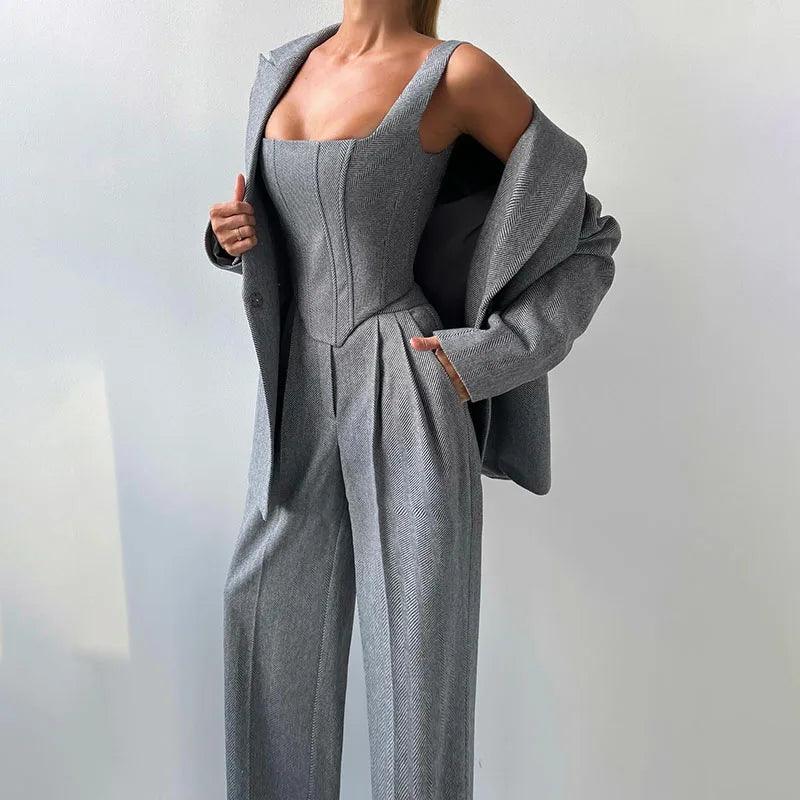 Women's Pantsuit – Elegant Tailored Fit, Luxurious Fabric for Work & Parties - Image 24