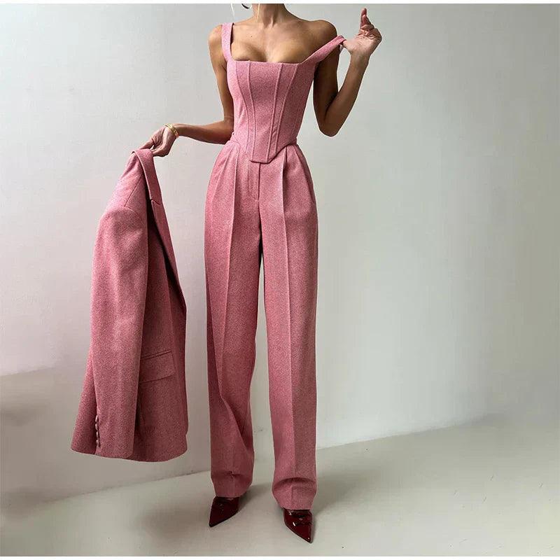 Women's Pantsuit – Elegant Tailored Fit, Luxurious Fabric for Work & Parties - Image 27
